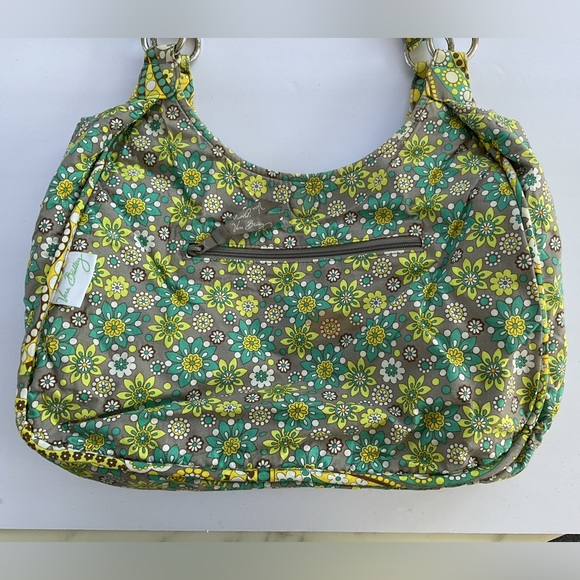 Vera Bradley Lemon Parfait Large Hobo Shoulder Bag Handbag Purse Retired - Picture 8 of 10